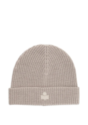 ISABEL MARANT Bayle logo beanie - Neutrals