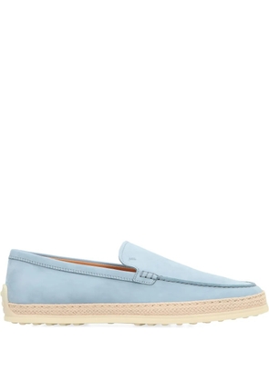 Tod's Gomma suede sole leather loafers - Blue