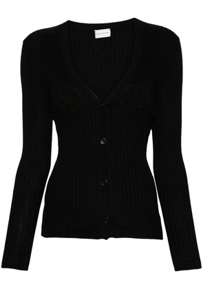 Magda Butrym crochet-bra cardigan - Black