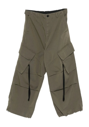 Isabel Benenato cotton cargo trousers - Green