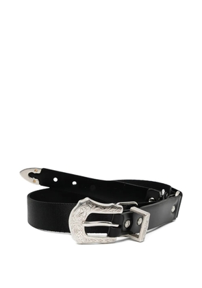 Toga buckle leather belt - Black