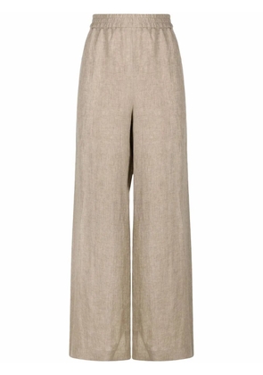 Fabiana Filippi wide-leg linen trousers - Neutrals