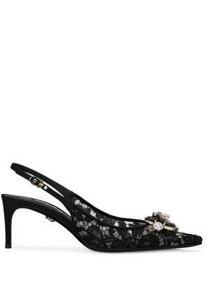Dolce & Gabbana 60mm Rainbow Lace slingback pumps - Black
