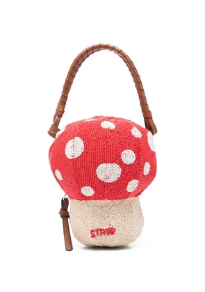 STAUD polka-dot mushroom tote bag - Red