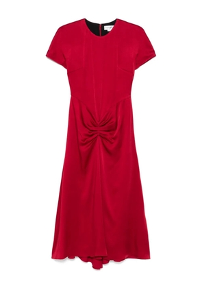 Victoria Beckham draped satin midi dress - Red