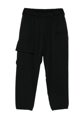 Yohji Yamamoto elasticated-cuff cargo pants - Black