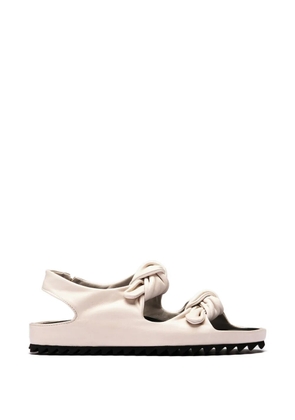 Officine Creative Pelagie knotted leather sandals - Neutrals