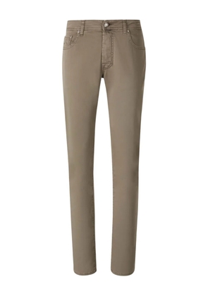 Jacob Cohën logo-patch trousers - Brown