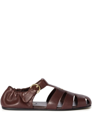 Miu Miu Ruches fisherman's sandals - Brown