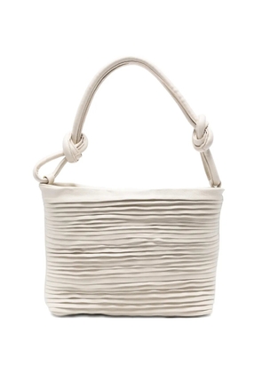 SOMMET medium Aisha pleated shoulder bag - White