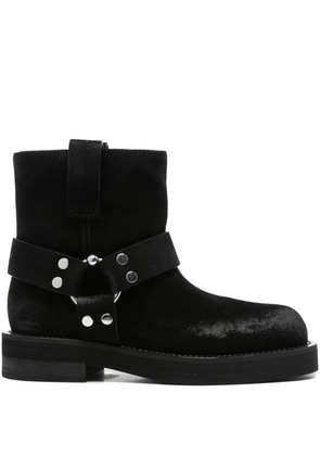 3juin Steve buckle-strap suede boots - Black