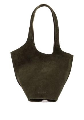 The Attico medium La Scoop suede top-handle tote bag - Green