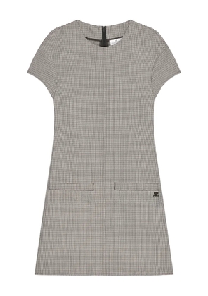Courrèges houndstooth-pattern dress - Grey