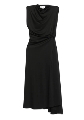 Victoria Beckham asymmetric drape midi dress - Black
