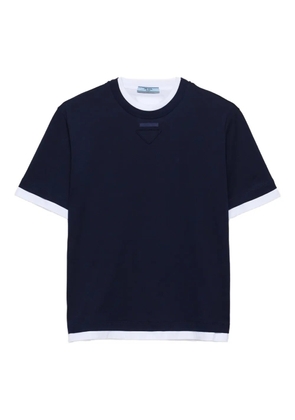Prada logo-triangle T-shirt - Blue