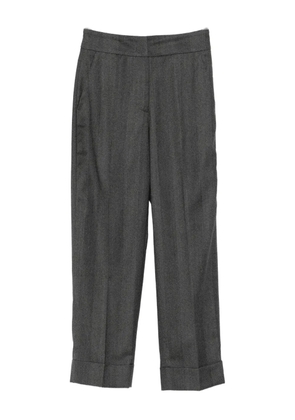Peserico herringbone cuffed trousers - Grey