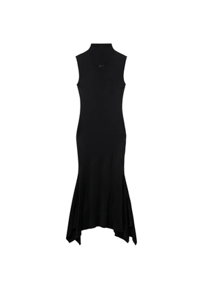 Off-White sleeveless high-neck dress - Black