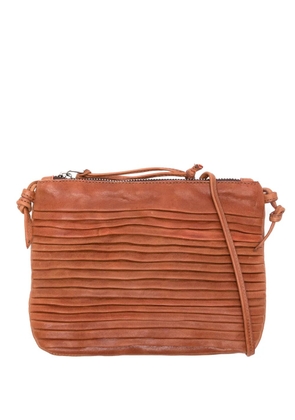 SOMMET Country pleated cross body bag - Brown