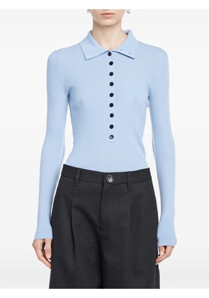 Maria McManus long-sleeve button polo shirt - Blue