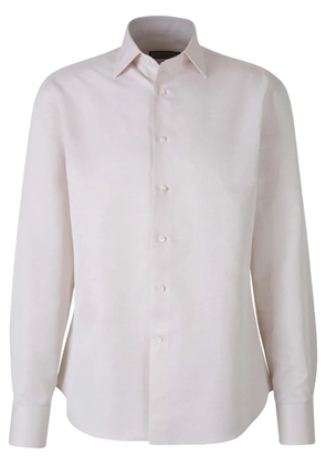 Canali spread-collar shirt - Neutrals