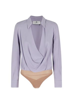 Elisabetta Franchi draped bodysuit - Purple