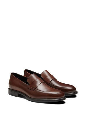 Fratelli Rossetti strap-detail leather loafers - Brown