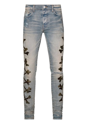 AMIRI Camo Bones skinny jeans - Blue