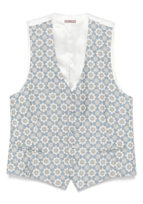Lady Anne silk gilet - Blue