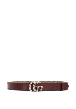 Gucci signature Double G-buckle reversible leather belt - Brown