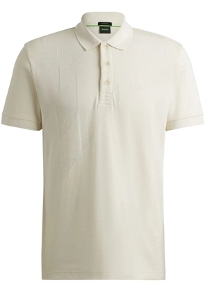 BOSS logo-print polo shirt - Neutrals