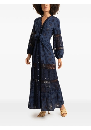 Temptation Positano Noce floral-print maxi dress - Blue