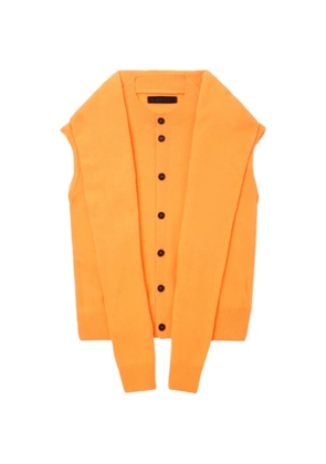 ALAINPAUL buttoned layered cardigan - Orange
