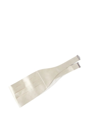 Brunello Cucinelli satin cummerbund - White