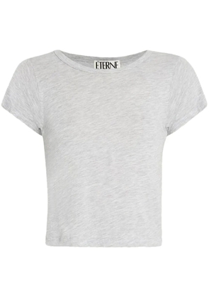 ETERNE crew-neck cropped T-shirt - Grey