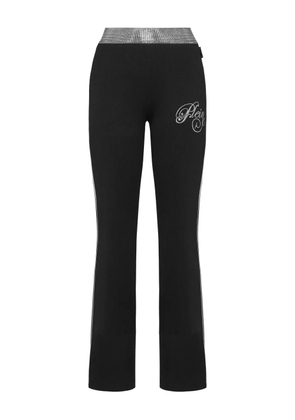Philipp Plein logo-embellished trousers - Black