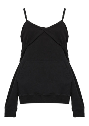 MM6 Maison Margiela off-shoulder cotton sweatshirt - Black