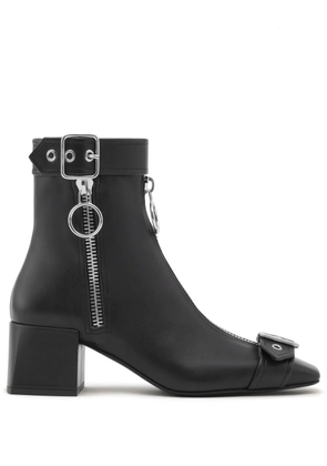 Courrèges Gogo leather ankle boots - Black