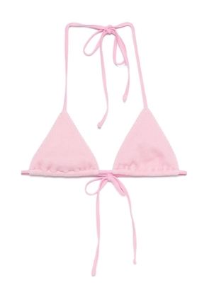 Frankies Bikinis Nick tie-detail bikini top - Pink