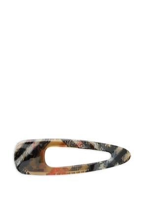 Burberry check hair clip - Brown