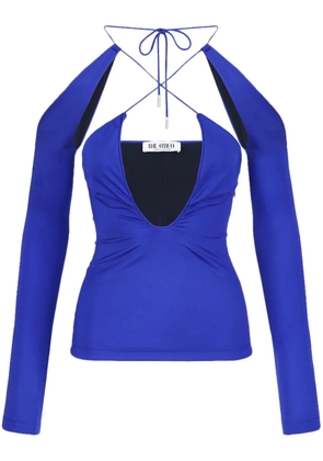 The Attico Zane cut-out top - Blue
