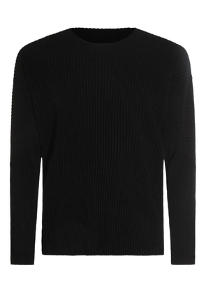 Homme Plissé Issey Miyake plissé long-sleeved T-shirt - Black