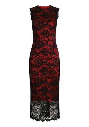 Dolce & Gabbana floral-lace midi dress - Black
