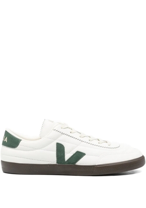 VEJA V-detail leather sneakers - White