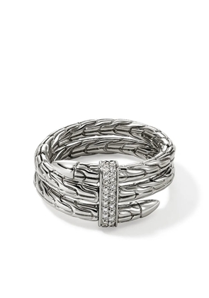 John Hardy sterling silver diamond spear ring