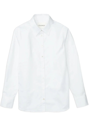 Closed long-sleeve shirt - White