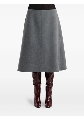 KHAITE wool A-line skirt - Grey