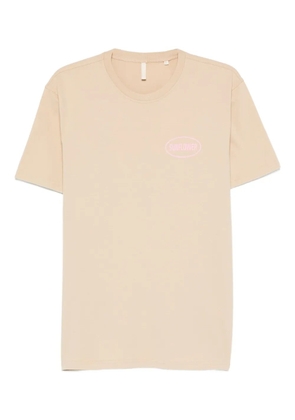 Sunflower oval-logo cotton T-shirt - Neutrals
