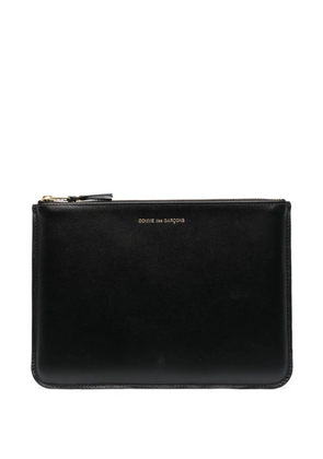 Comme Des Garçons Wallet engraved-logo leather wallet - Black