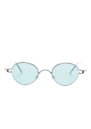 Lindberg 8224 titanium oval-frame sunglasses - Black