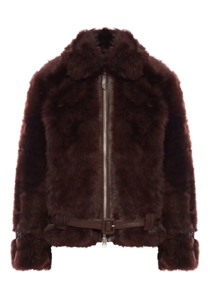 TOM FORD shearling belted jacket - Brown